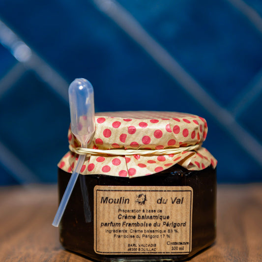 Crème balsamique aux framboises du Périgord