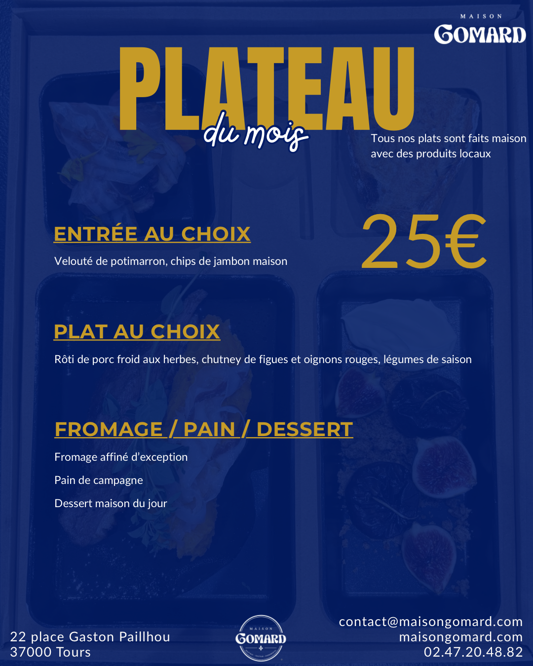 Plateau repas du mois
